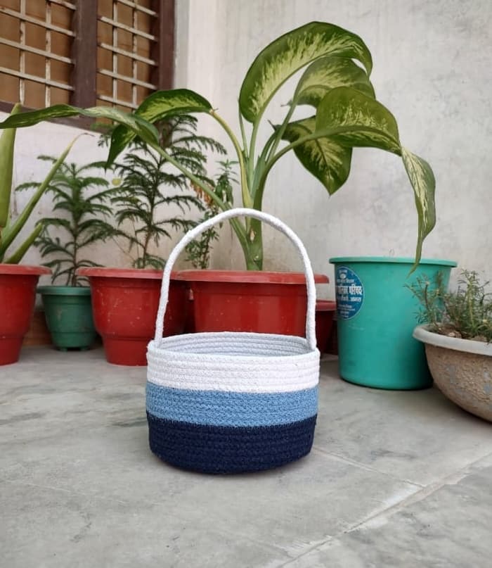 Mini Ocean Stripe Basket